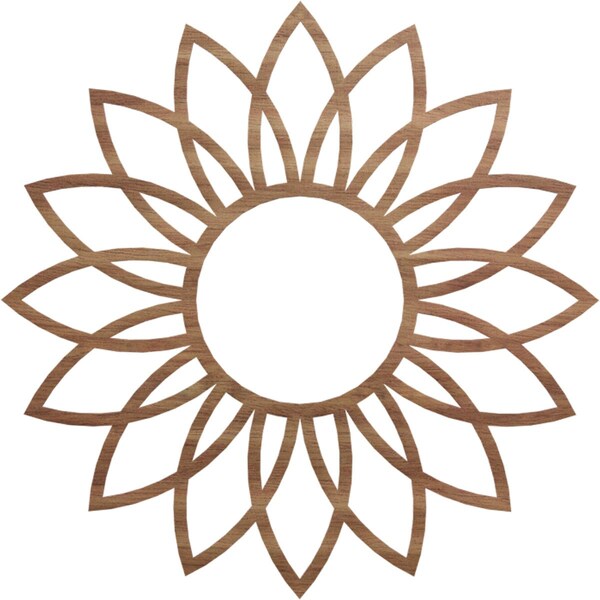 Ekena Millwork Daisy Wood Fretwork Pierced Ceiling Medallion, Walnut, 40"OD x 13 1/4"ID x 1/4"T CMWP40X40X0250DAWA - main
